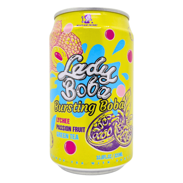 Lady Boba Lychee Passion Fruit Green Tea 320ml