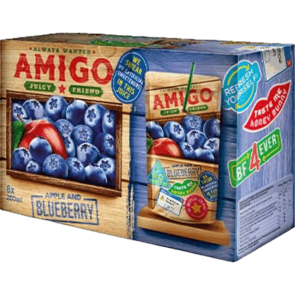 Amigo Apple and Blueberry Juicy Friend 200ml