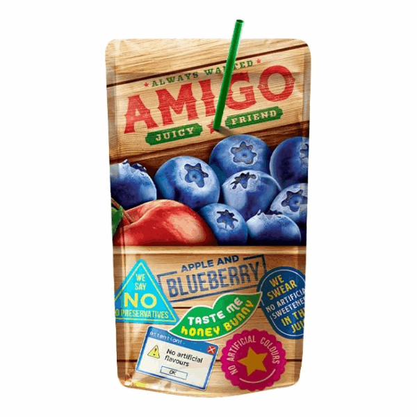 Amigo Apple and Blueberry Juicy Friend 200ml