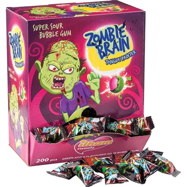 Vampire Scream Green Apple Flavoured Sour Bubble Gum
