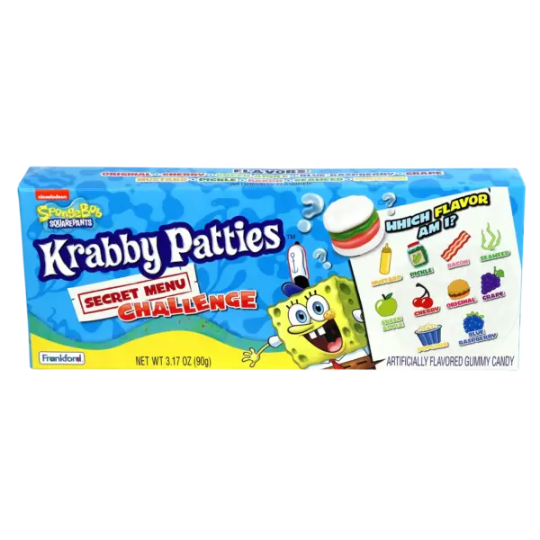 SpongeBob SquarePants Krabby Patties Secret Menu Challenge Gummy Candy 90g