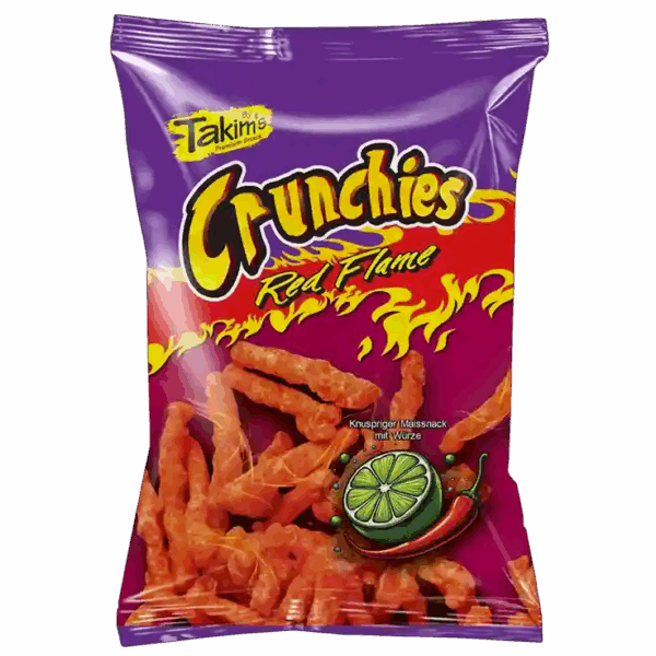 Takim`s Crunchies Red Flame - Knuspriger Mais Snach mit Würze - Chips 90g